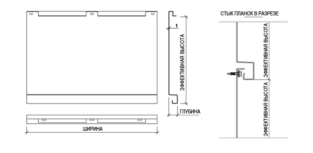 Cladding_lamella_straight_100_basic_drawing