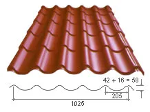 Металлочерепица Weckman Adeline/Тип-1/1025 