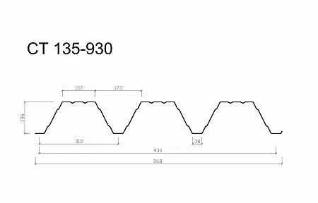 Несущий профнастил СТ 135-930
