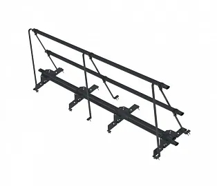 Кровельное ограждение со снегозадержателем Н=0,6 м (универсальное) на металлочерепицу и гибкую черепицу