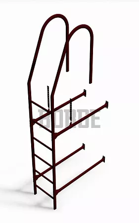 Лестница фасадная, L-1,8м/3м | BORGE