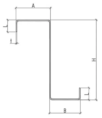 Холодногнутый Z-образный профиль