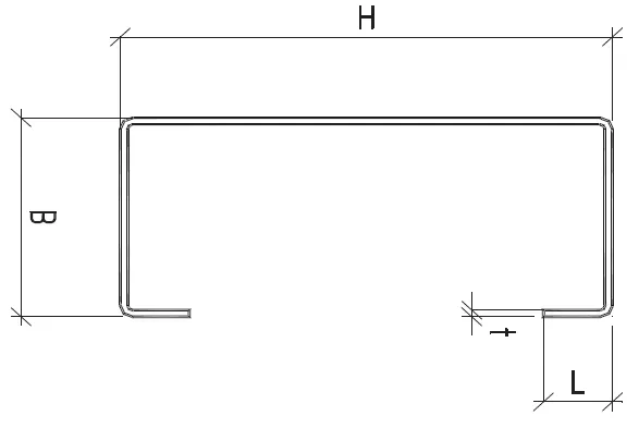 Сечение холодногнутого С-образного профиля