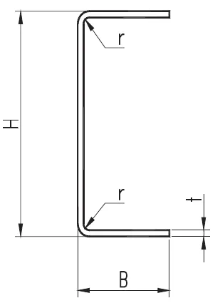 Сечение U-образный профиль
