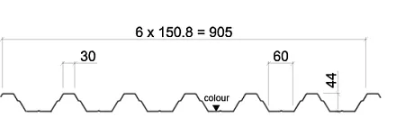 Профилированный несущий арочный настил T45-30L-905
