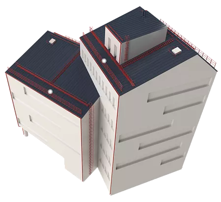 Кровельное ограждение Н=0,6 м/ 1,1 м на металлочерепицу и гибкую черепицу